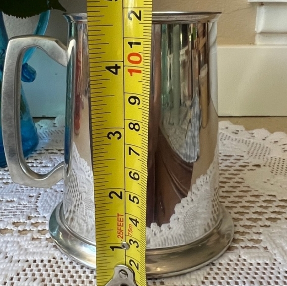 Vintage B.F.S Mug/Cup English Pewter See Through Bottom Tankard Made In England - Picture 5 of 5